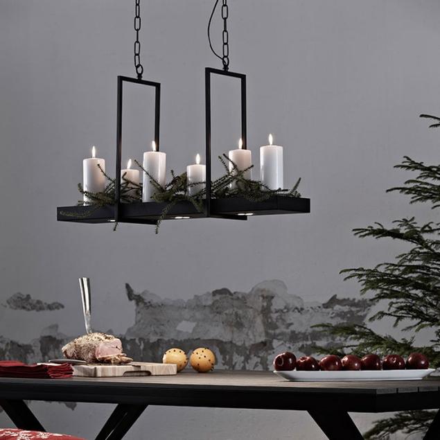 Lampa wisząca jako podstawa na dodatki dekoracyjne